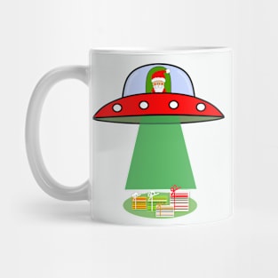 SANTA Claus Alien Spaceship Mug